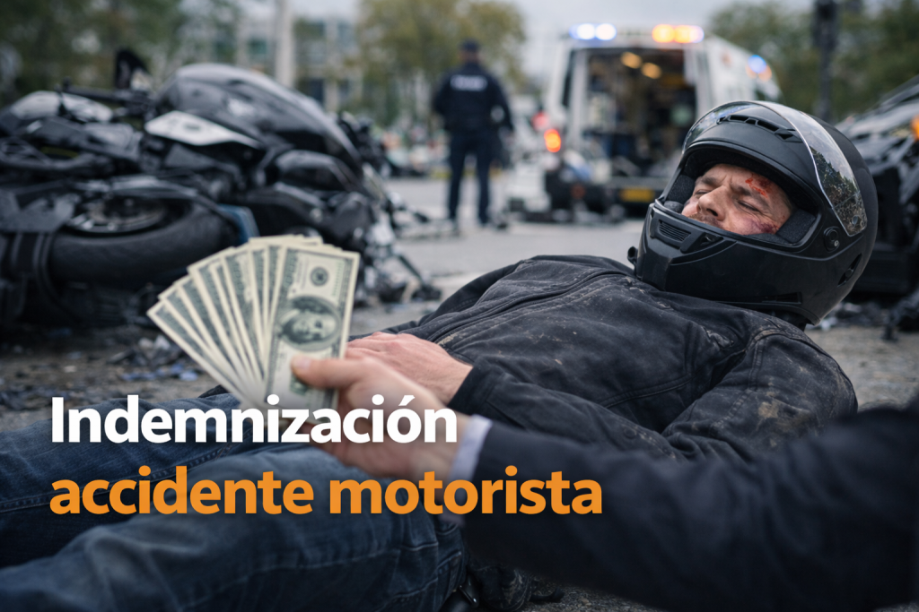 indemnización accidente motorista