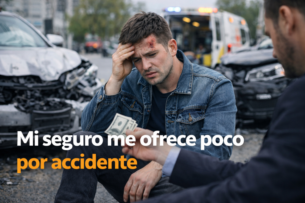 mi seguro me ofrece poco por accidente