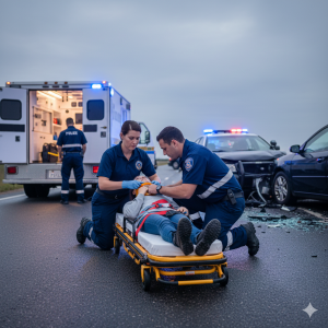 victima en accidente de trafico