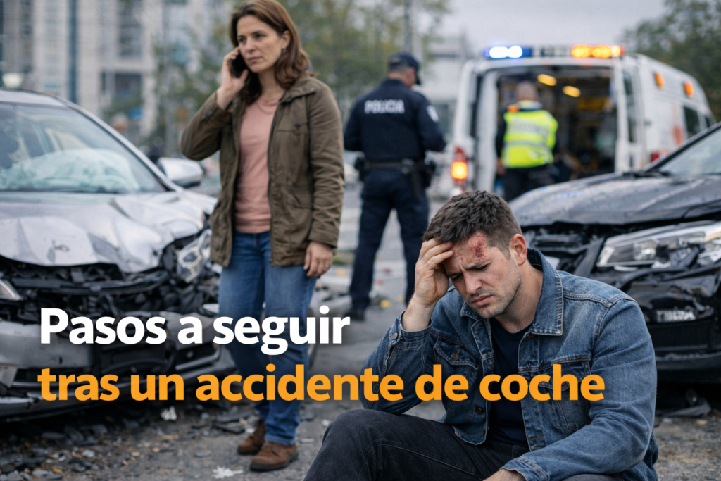 pasos a seguir tras un accidente de coche