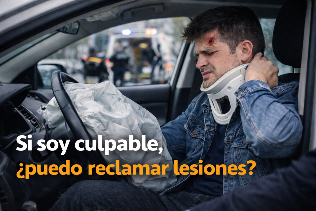 si soy culpable puedo reclamar lesiones