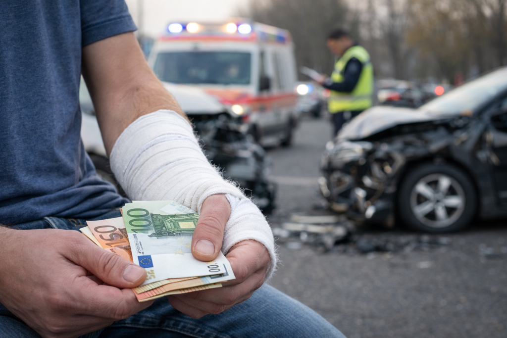 indemnización por rotura de muñeca accidente tráfico