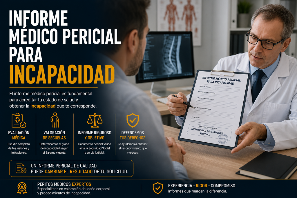 Informe médico pericial para incapacidad: qué es, cuándo se utiliza y qué importancia tiene en España informe médico pericial para incapacidad