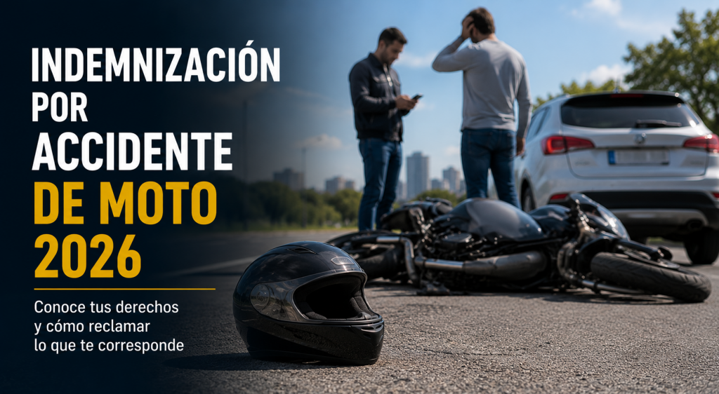 Cómo se calcula la indemnización por accidente de moto en España Indemnización por accidente de moto 2026
