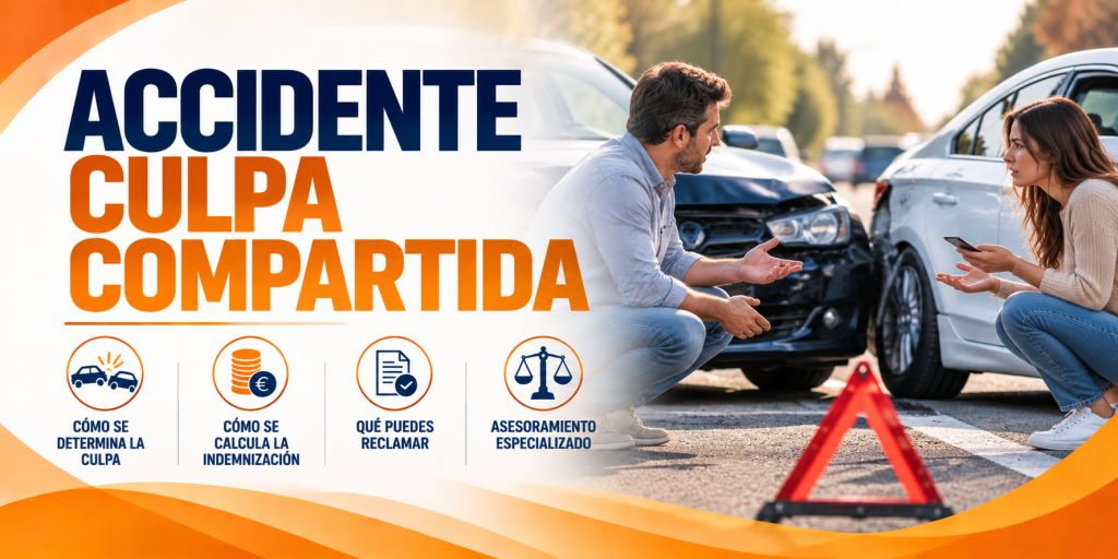 Accidente culpa compartida: cómo afecta a la indemnización y quién paga accidente culpa compartida
